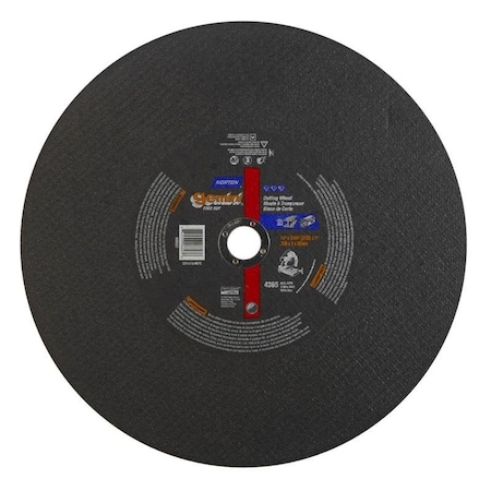 Norton Co CHOP SAW BLADES, Type 1 -Reinforced - Metal - Gemini Aluminum Oxide, 14 x 7/64 x 1, Max RPM: 4365 662533-06627